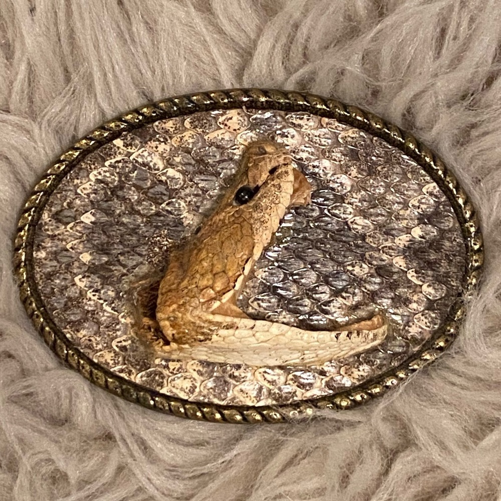 Vintage Rattlesnake Head Belt Buckle